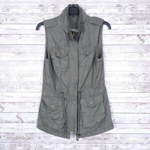 Snobbish Womens Vest S Drawstring Waist Green 395